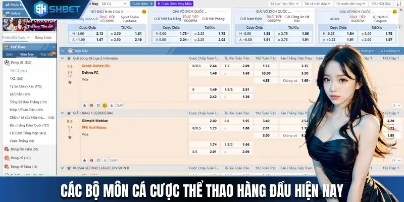 Các bộ môn cá cược thể thao hàng đầu hiện nay